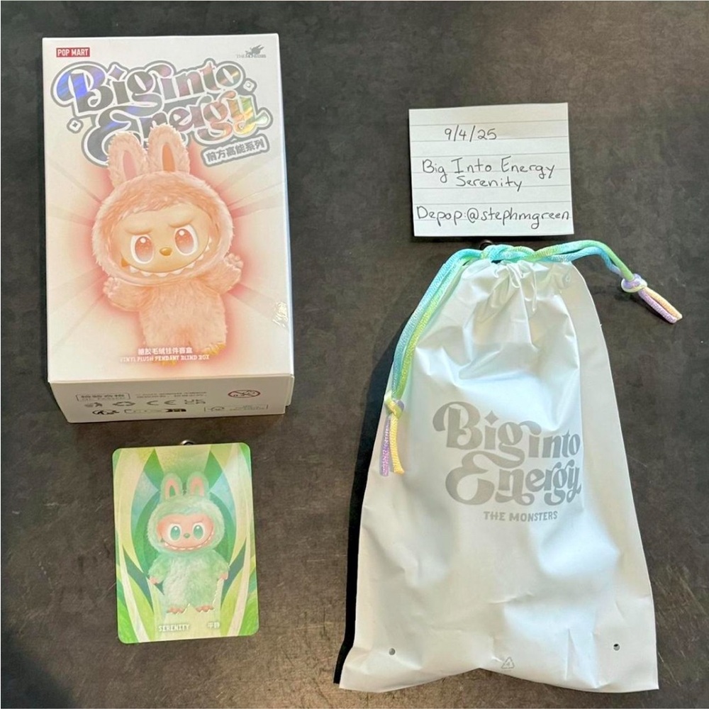 Big Into Energy Serenity Labubu Blind Box Plush Pendant Unopened Box - Picture 5 of 8